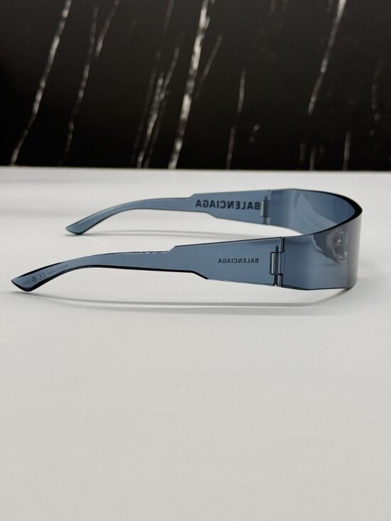 NEW BALENCIAGA BB0041S 014 BLUE SHIELD UNISEX SUNGLASSES BALENCIAGA EYEWEAR main image 5